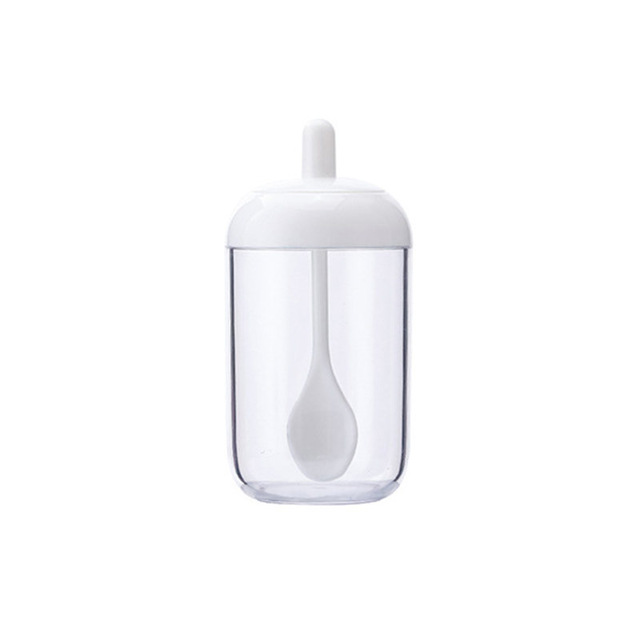 Bouteille d'épices assaisonnement boîte verre bouteille Sault sucre pot avec cuillère BBQ cuisson huile Cruet assaisonnement bouilloire accessoires de cuisine 1PC: 1
