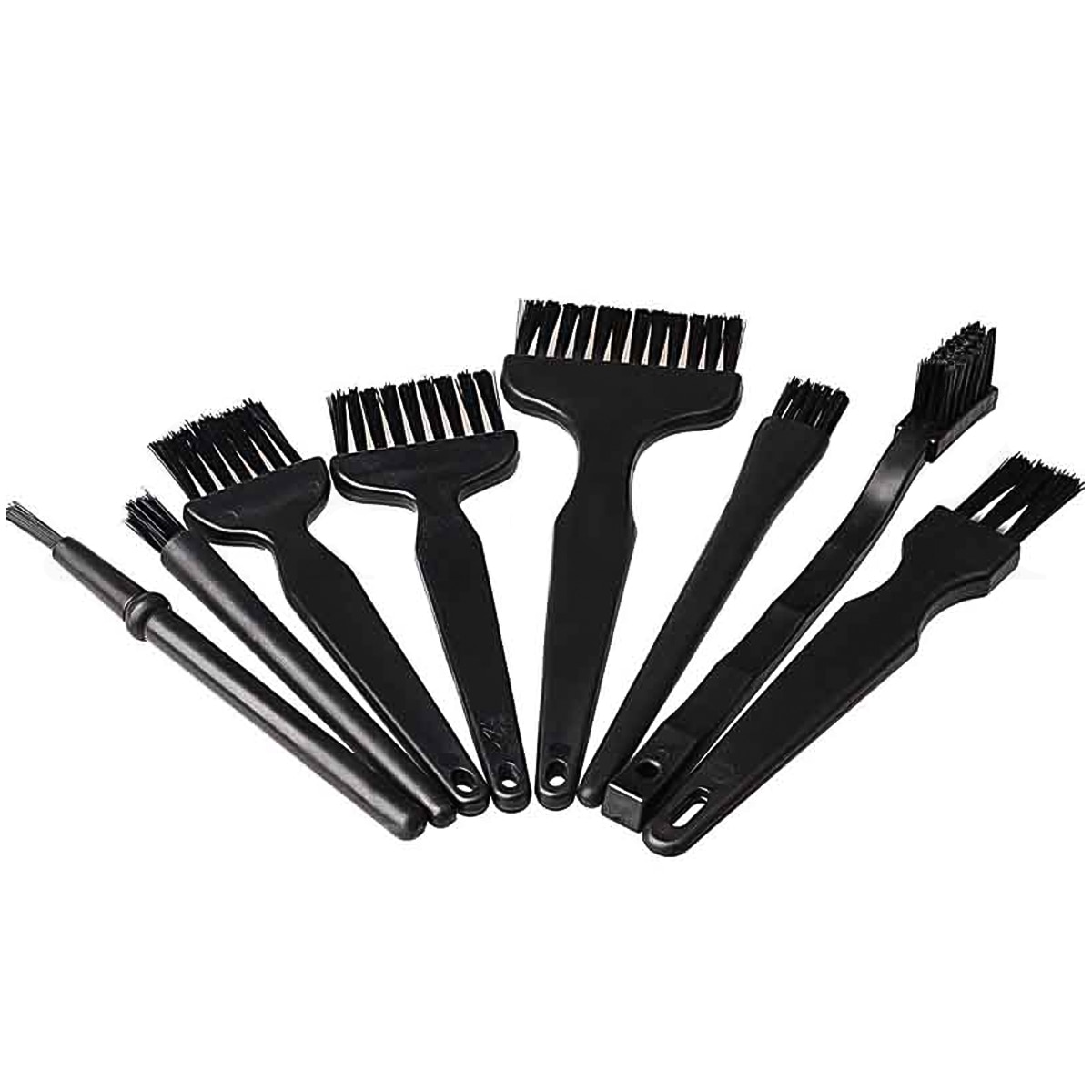 Cepillos antiestáticos 8 en 1 con mango de plástico portátil, Kit de cepillo de limpieza de nailon para teclado, limpiadores de ordenador y teléfono
