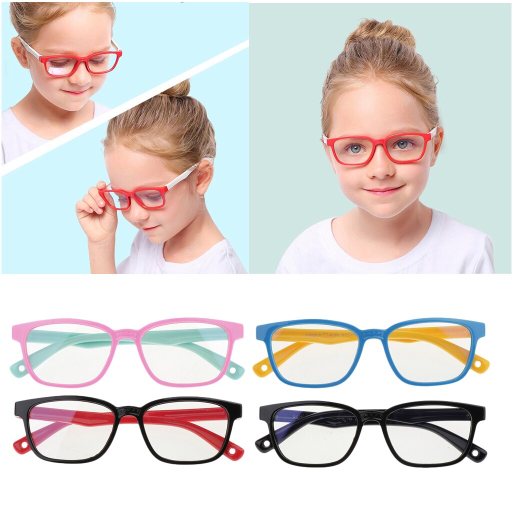 4 stück kinderbrillen,  uv400 flexibel unisex-Anti-ermüdungsbrillen für freundlicher