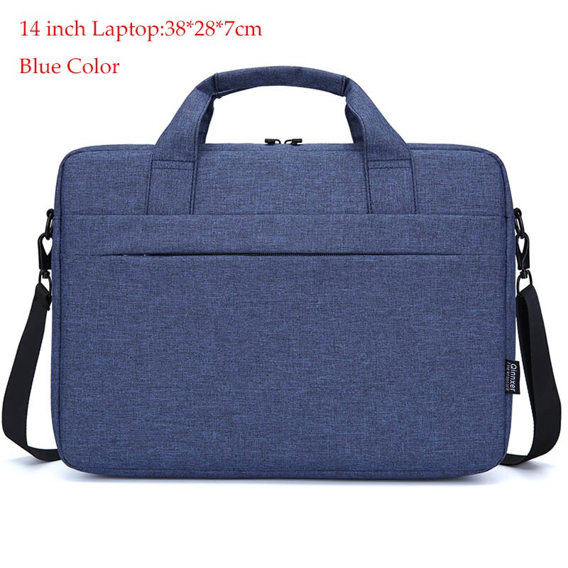 Briefcase 14 15.6 inch Laptop Handbag Men Office Bag Messenger Large Tote Women's Computer Work Bag Handbag: 14 inch Blue