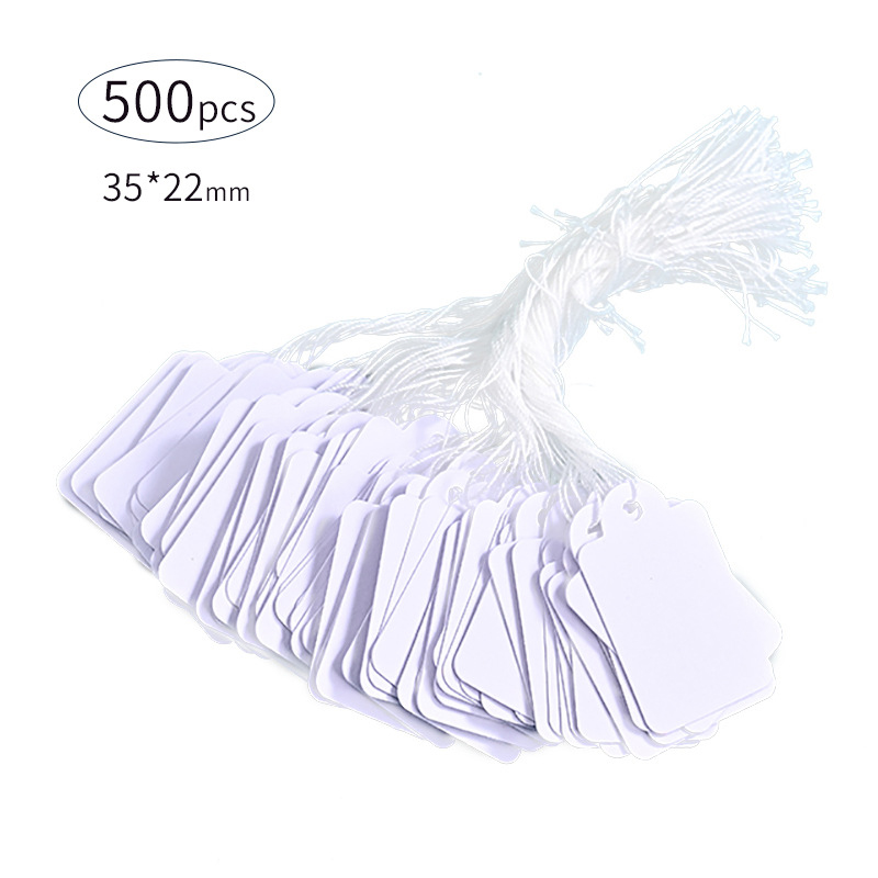 100/500 Stuks Lege Prijskaartjes Lege Kraftpapier Etiketten Met String Beschrijfbare Geregen Hang Label Voor Sieraden Kleding: Licht Roze