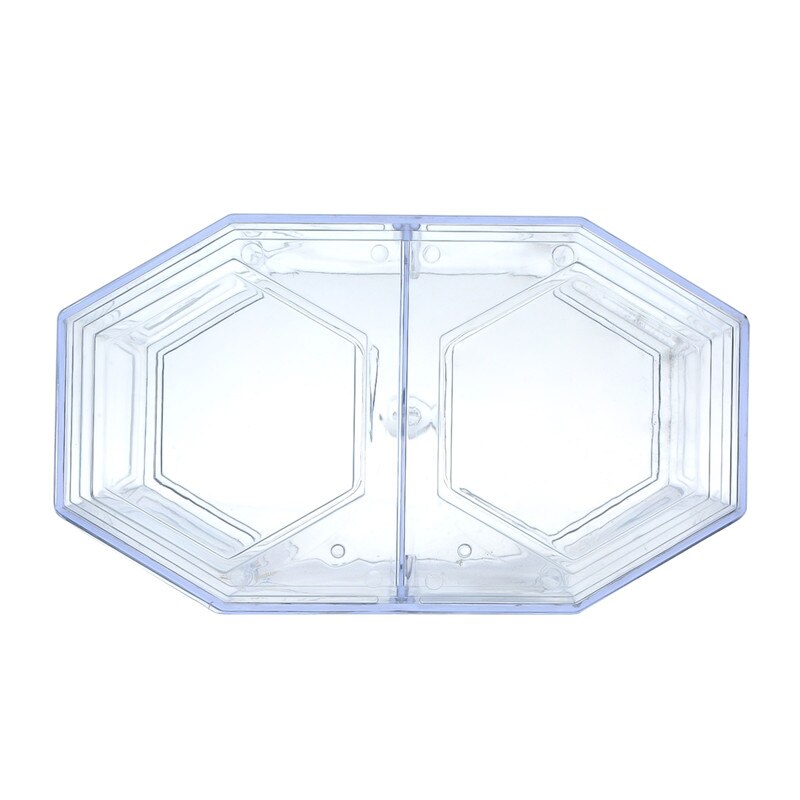 Saim 1Pcs Double Betta Box Fish Tank Aquarium Clear Fish Breeding Isolation Box Aquarium Transparent Arcylic Fish Breeding Box