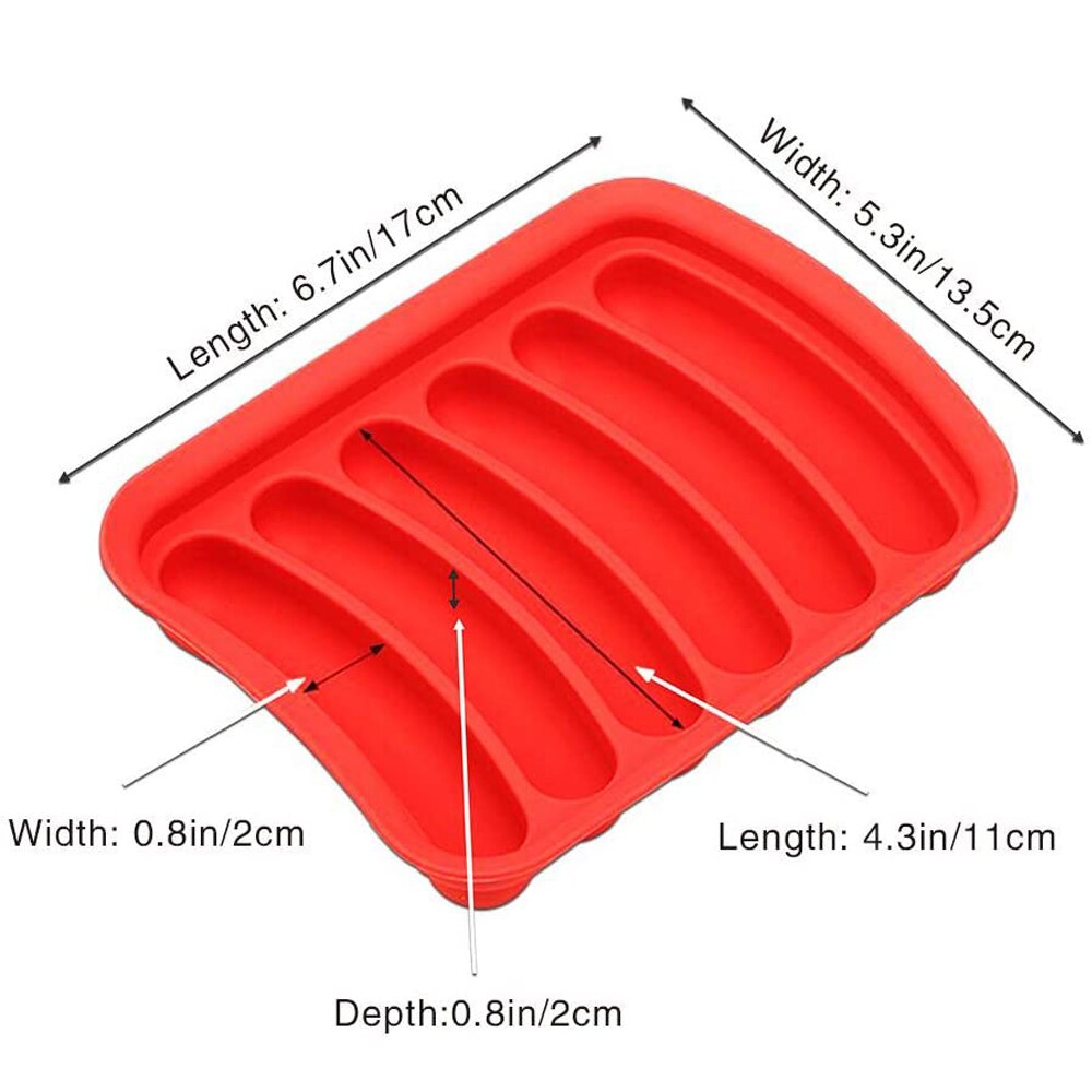 Silikon Backform Wurst Lebensmittel Klasse Fleisch Schinken Hersteller für Küche Bequemlichkeit Heißer Hund bilden Küche Spielereien Zubehör Werkzeuge
