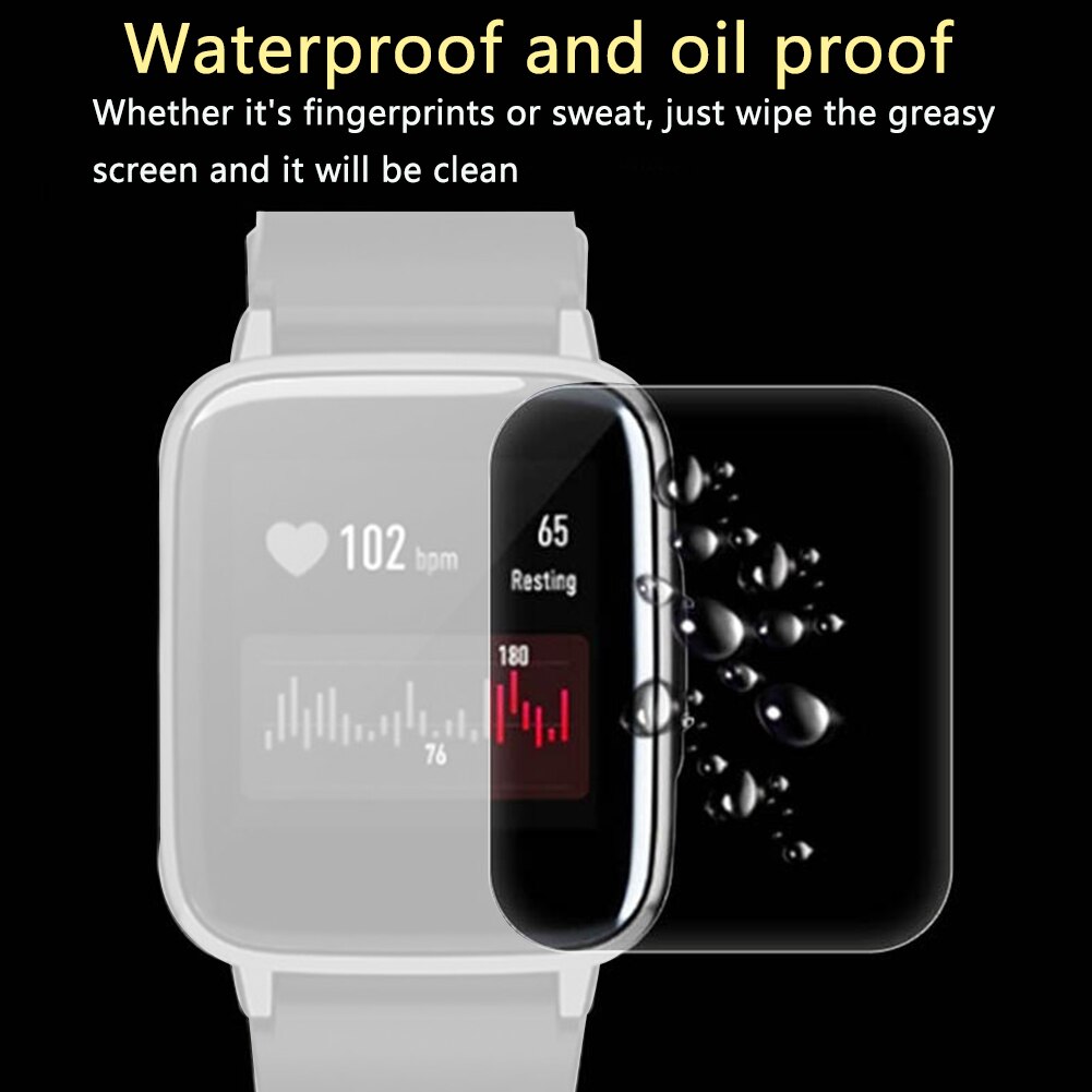 2 Stuks Beschermende Volledige Dekking Glas Film Clear Accessoires Naadloze Fit Hd Vervanging Guard Horloge Screen Protector Voor Xiaomi