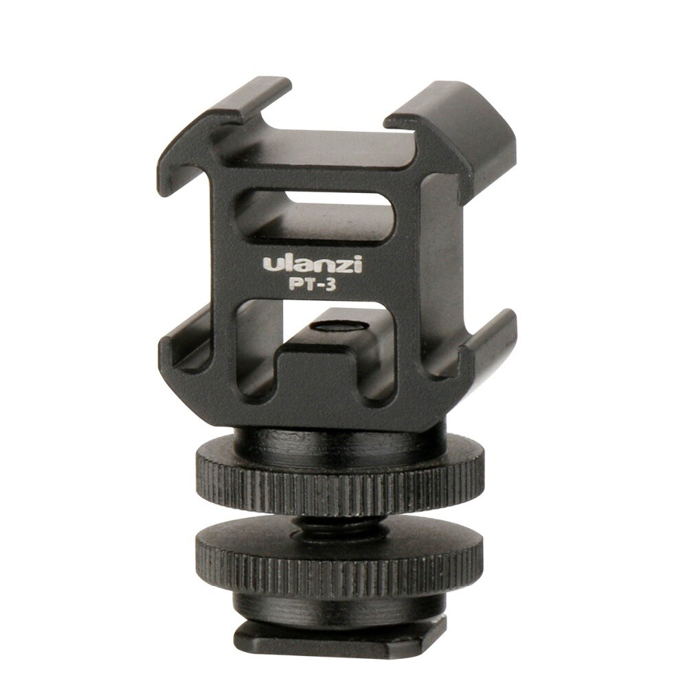 Ulanzi 3 Kalten Schuh Kamera montieren Adapter Verlängern Hafen mit durch-MM1 Mikrofon LED Video Licht für DSLR Kamera Kanon Nikon petax