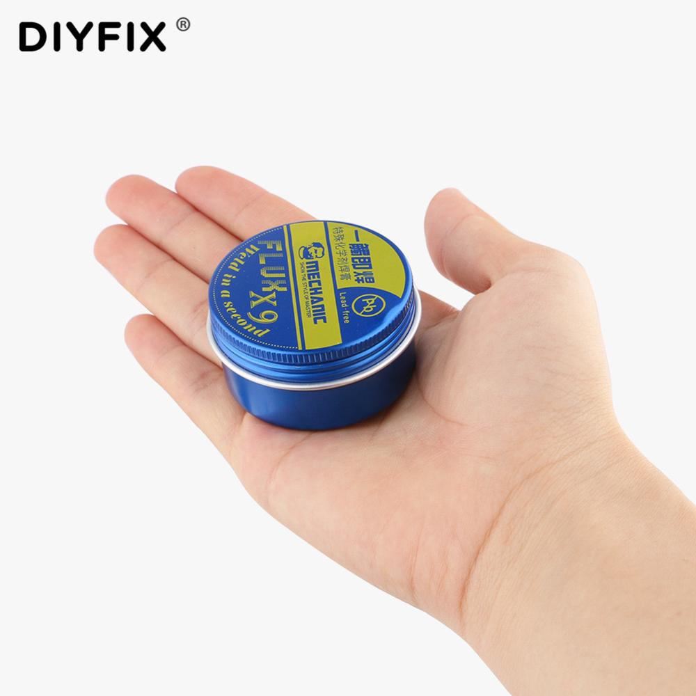 DIYFIX Solder Paste Flux Mild Rosin Environmental Lead-free Halogen-free Soldering Oil Welding Flux Paste for PCB BGA PGA SMD