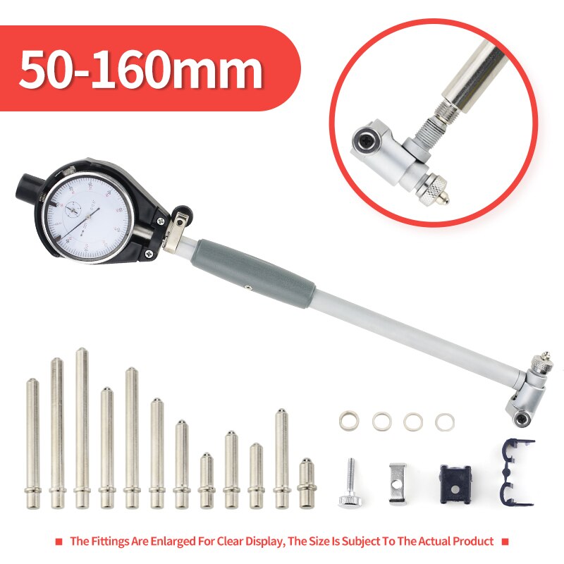 Meten Staaf 0.01Mm Dial Bore Gauge 18-35Mm 35-50Mm 50-160Mm Center ring Meetklok Micrometer Meters Meetinstrumenten: Blake 50-160mm