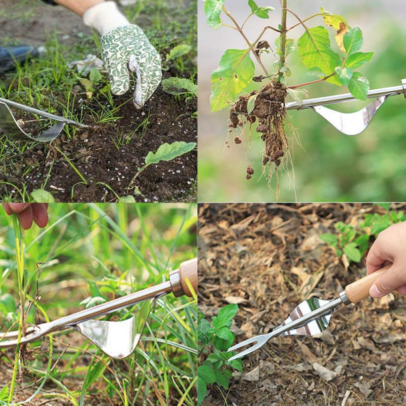 Smidesjärn klassisk manuell ogräs bärbart ogräsverktyg utomhus trädgårdstillbehör