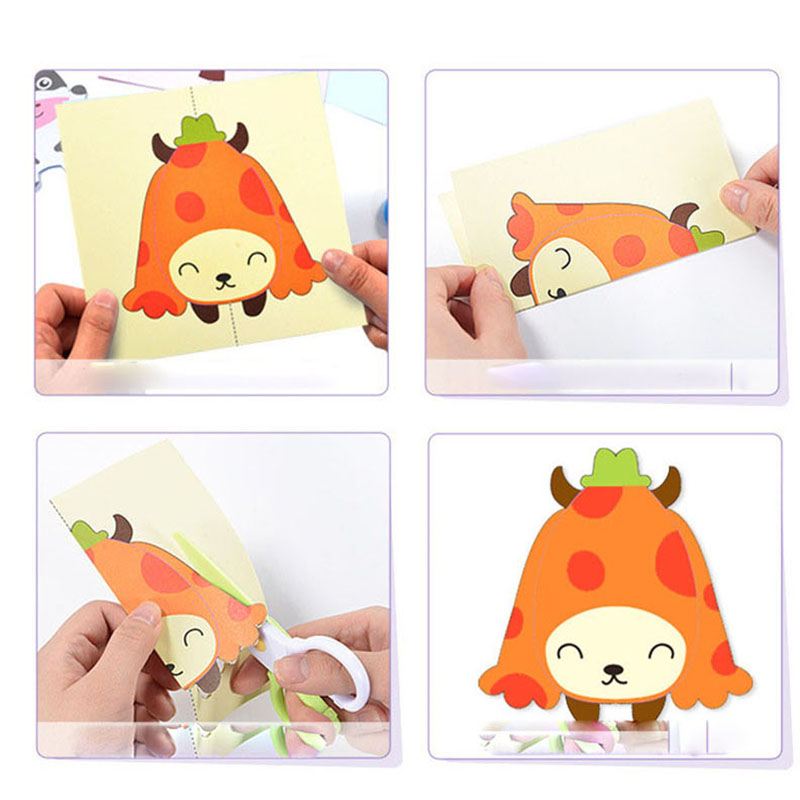 100Stck/einstellen DIY Papier Schneiden und Falten Handgemachte Materialien Puzzle Origami Spielzeug für Mädchen Jungen Handgemachte Kunst Handwerk lernen Spielzeug