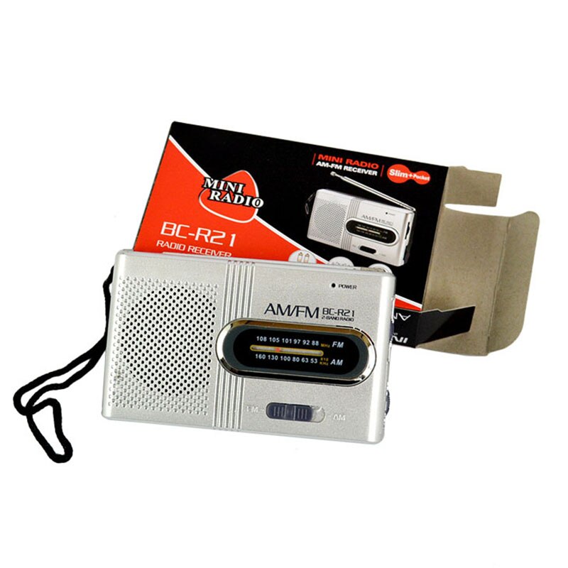 Draagbare Fm Radio Mini Verstelbare Am/Fm Radio Telescopische Antenne Radio Pocket Wereld Ontvanger Speaker Voor