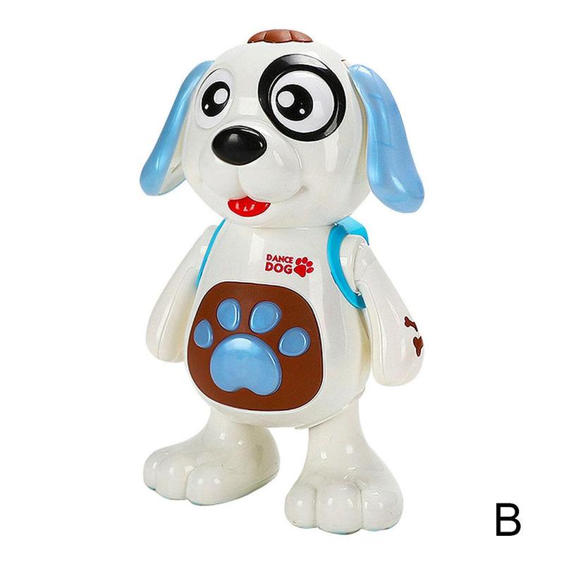 Juguete eléctrico para perro, música, baile ligero, caminar, Perro Robot: B