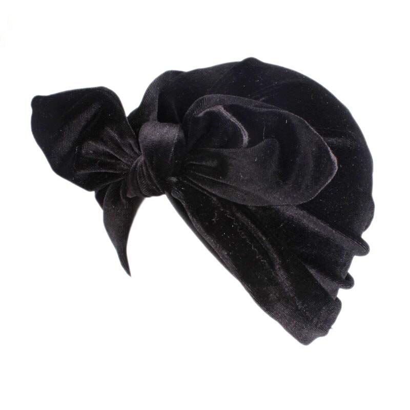 Foulard de tête en velours pour femmes, turban, prêt à porter, intérieur, casquette, musulman, inde,
