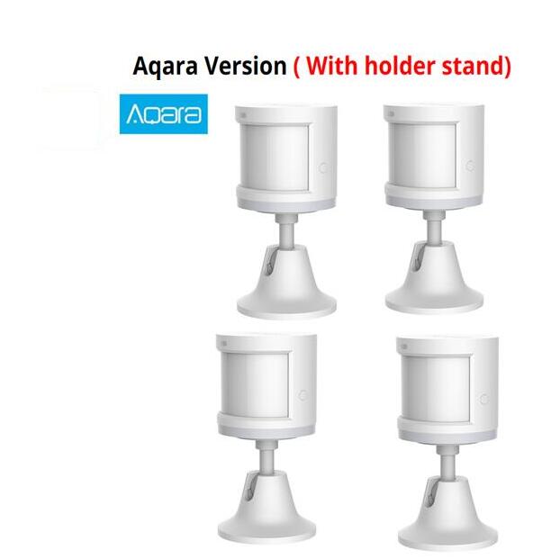 Aqara människokroppssensor smart kroppsrörelse rörelsesensor zigbee anslutning hållare stå mi hem app hemekit via android & ios: 4 st aqara version