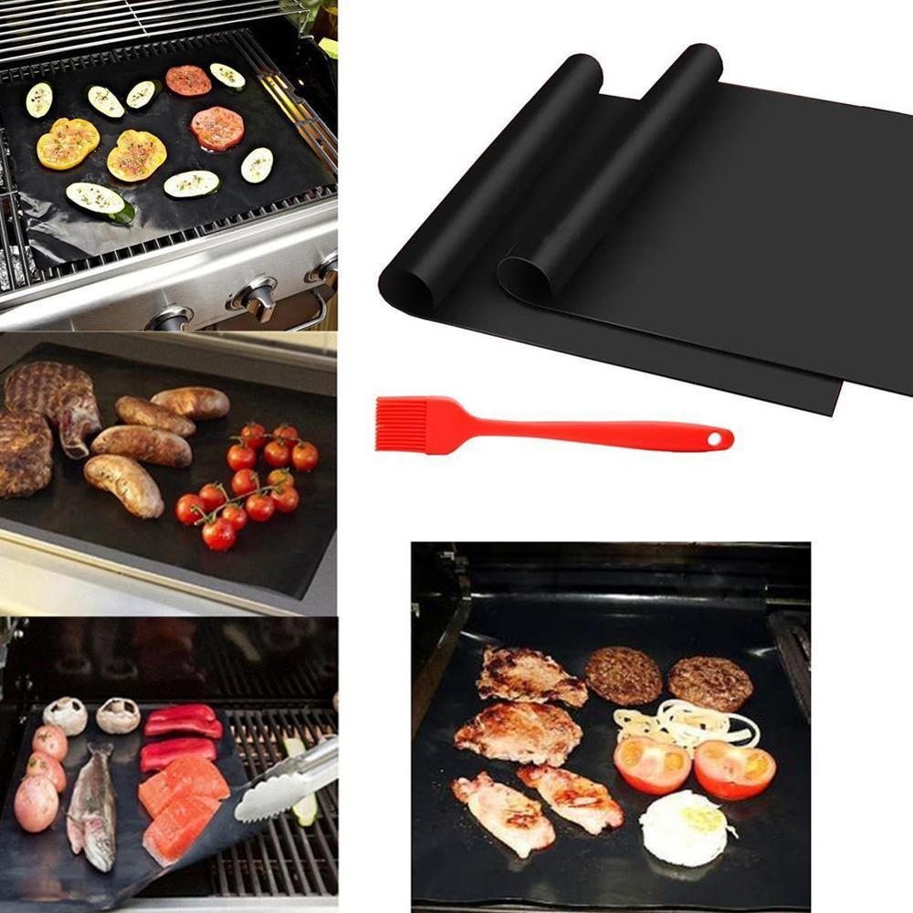 Non-stick Bbq Grill Mat 40*33 Cm Bakken Mat Koken Warmte Gereinigd Keuken Gereedschap Grillen Weerstand vel F2J6