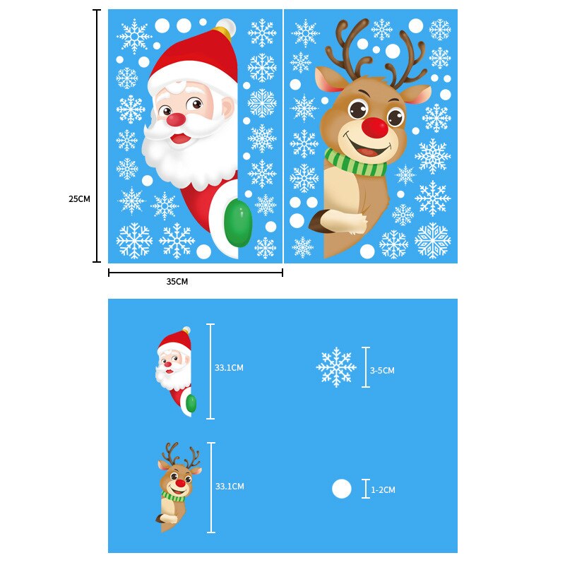 Jul julemanden vinduesklistermærker julemanden wallsticker glædelig jul til hjemmet vinduesudstillingsindretning godt år