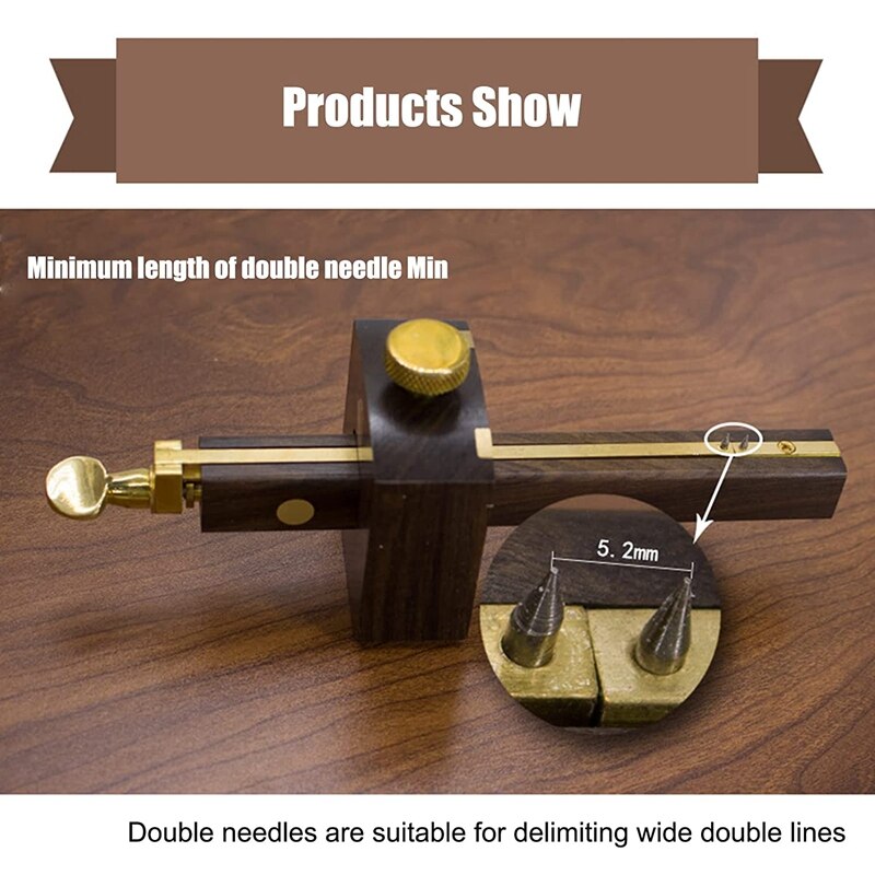 Mortise Gauge - Woodworking Scriber Marking Gauge, Wood Sliding Scraper Scribe Carpenter, Measuring Tool For Woodworking