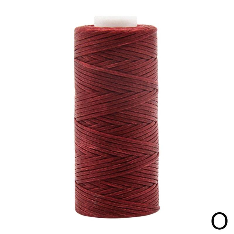 260M Multi Farbe Wachs Faden Single Filament Polyester Hand Stricken Schnur Gurt Kette Seil Korn Nähen Handwerk Pro Leder C J1E5: O