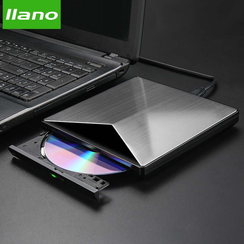 LLANO USB Optical Drive External USB 3.0 CD/DVD-ROM Combo DVD RW ROM Burner for Dell/Lenovo/Mac OS Laptop USB DVD Drive Adapter