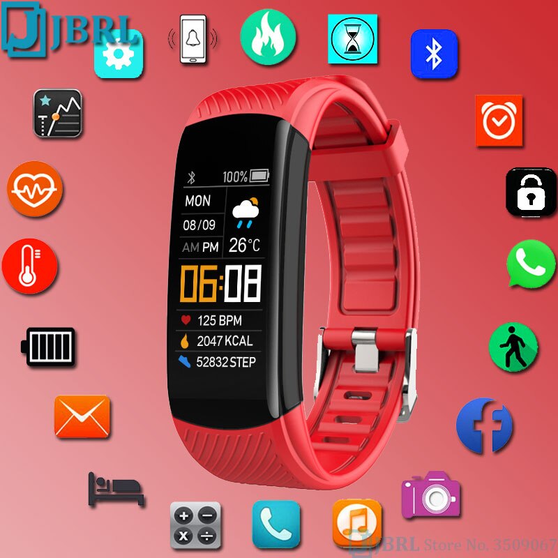 Meisjes Jongens Digitale Horloge Ecg Kids Digitale Horloge Kinderen Digitale Klok Tieners Android Ios Body Temperatuur IP67 Waterdicht