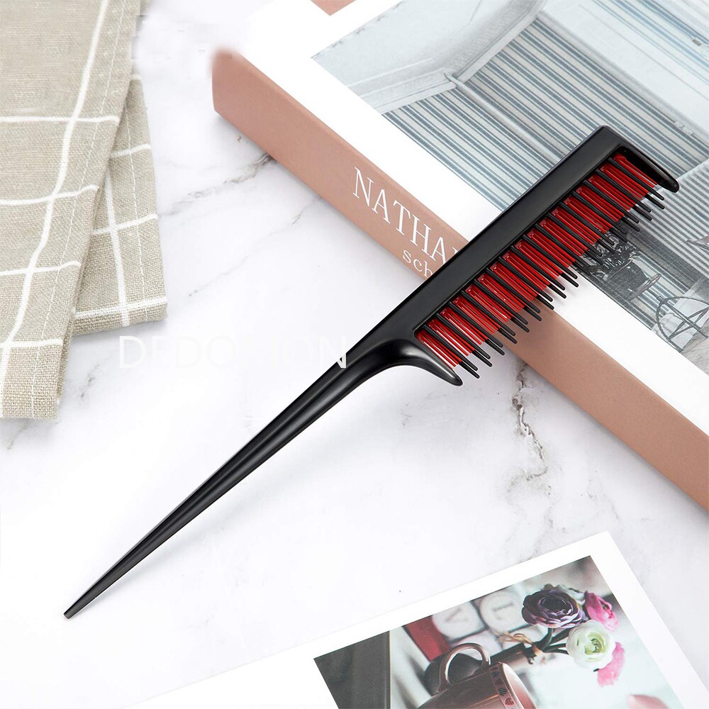 Hair Comb 9-Row Detangling Hair Brush Rat Tail Comb Styling Hairbrush Straight Curly Wet Hair Scalp Massage Brush Women