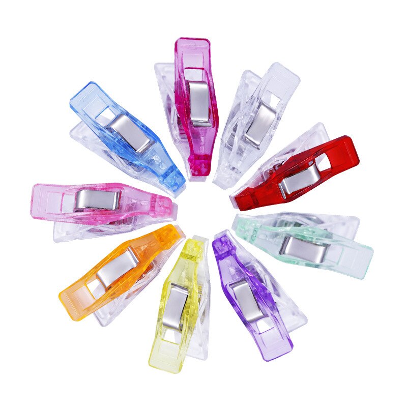 Mini pince à quilter multifonctionnelle 100 pièces | Pince en plastique pour artisanat bricolage, Clips en plastique multicolores Patchwork couture Clips de décoration