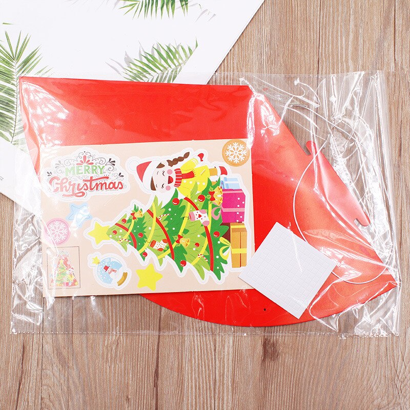 2 Teile/satz DIY Weihnachten Hütte Handgemachte Spielzeug für Jungen Mädchen Kreative Kindergarten Lehrmittel Kunst Und Handwerk Schneemann Weihnachten