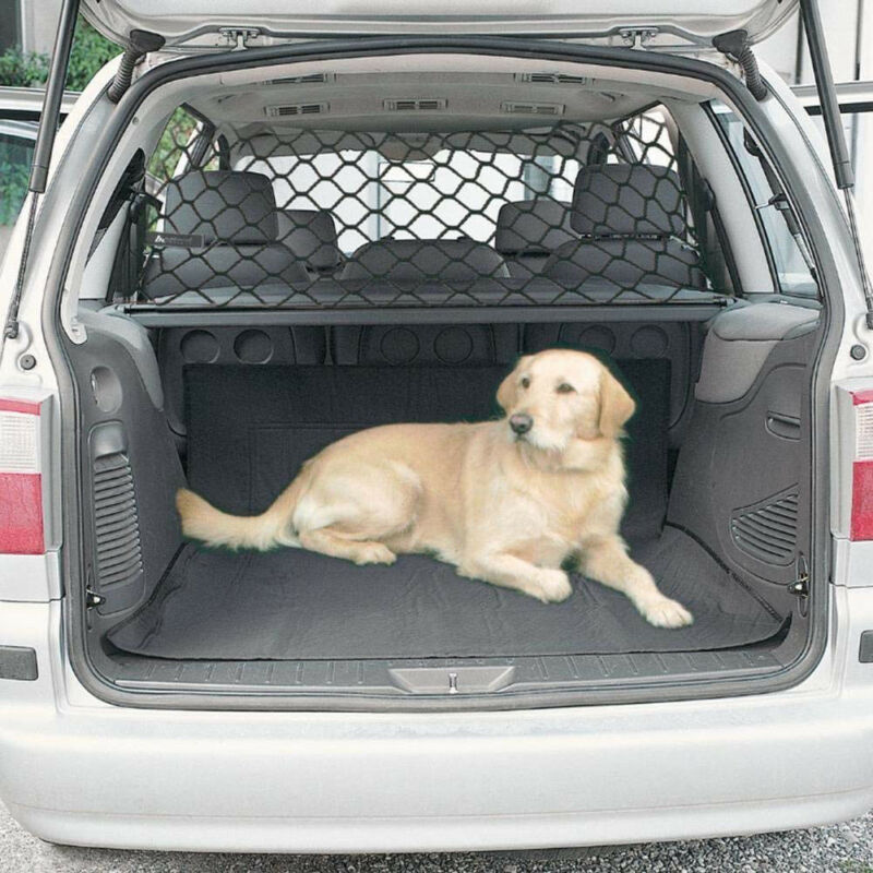Fast samlad bil husdjur barriär fordon hund staket bur grind säkerhetsnät separation nät auto resa van 120 * 70 cm