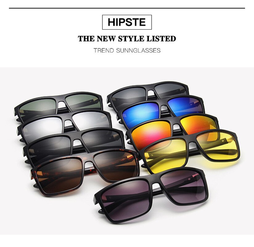 1pc herre rektangel solbriller firkantede køresolbriller spejlskærme briller oculos de sol  uv400 gafas