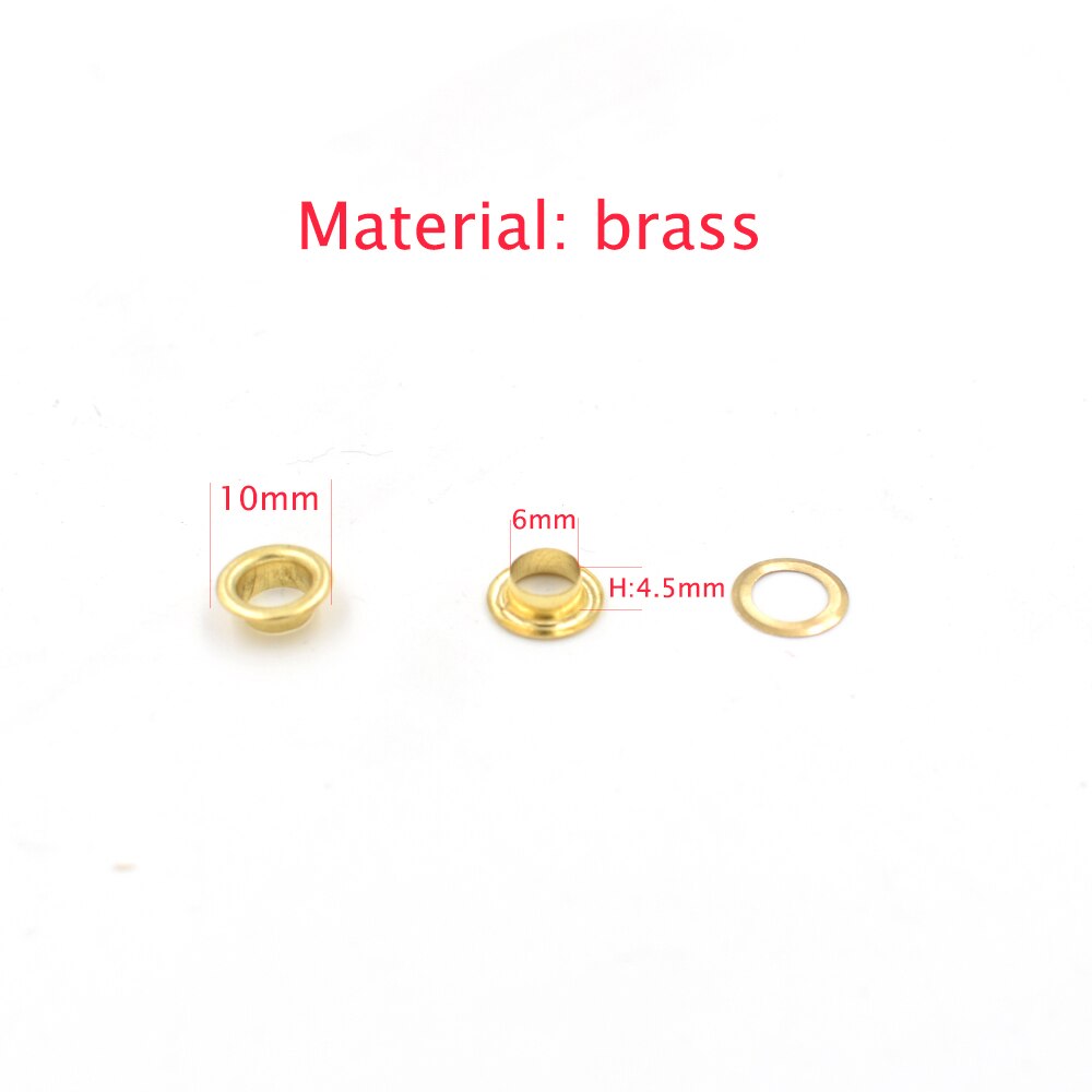 200 set paket 400#  öljetter 6mm nitar knapphål öglor spänne