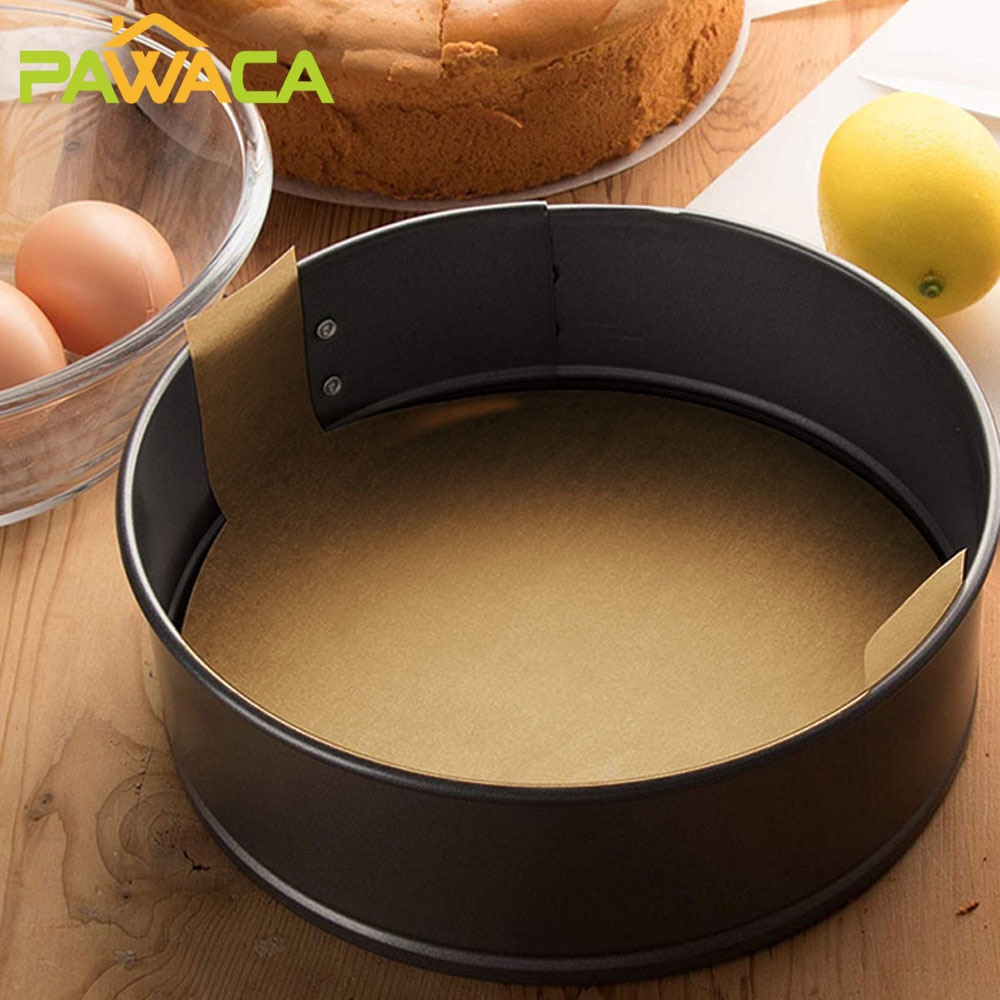 100PCS Parchment Scroll Baking Parchment Sheet Round Cake Pan Lining Unbleached Heat Resistant Not Sticky Cake Tin Liner Baking