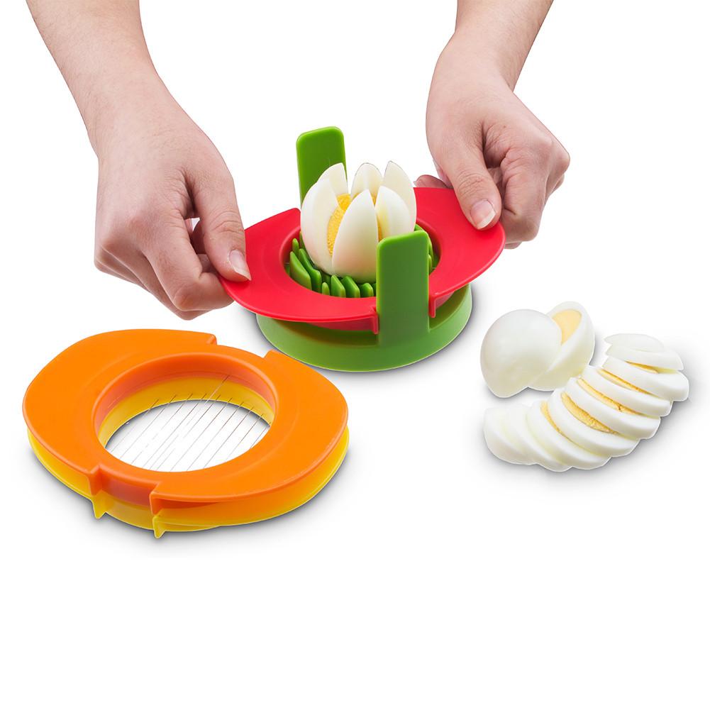 Handige Multifunctionele Tarwe Stro Ei Cutter Split Apparaat Voedsel Divider Slicer Eiersnijder Feestelijke Decoratie