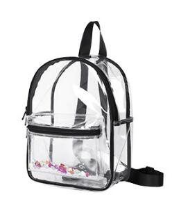 Chuwanglin transparante rugzak voor dames, dames, heren, schooltas voor meisjes, tieners, vrouwelijke rugzak, rugzak  a52505: Zwart