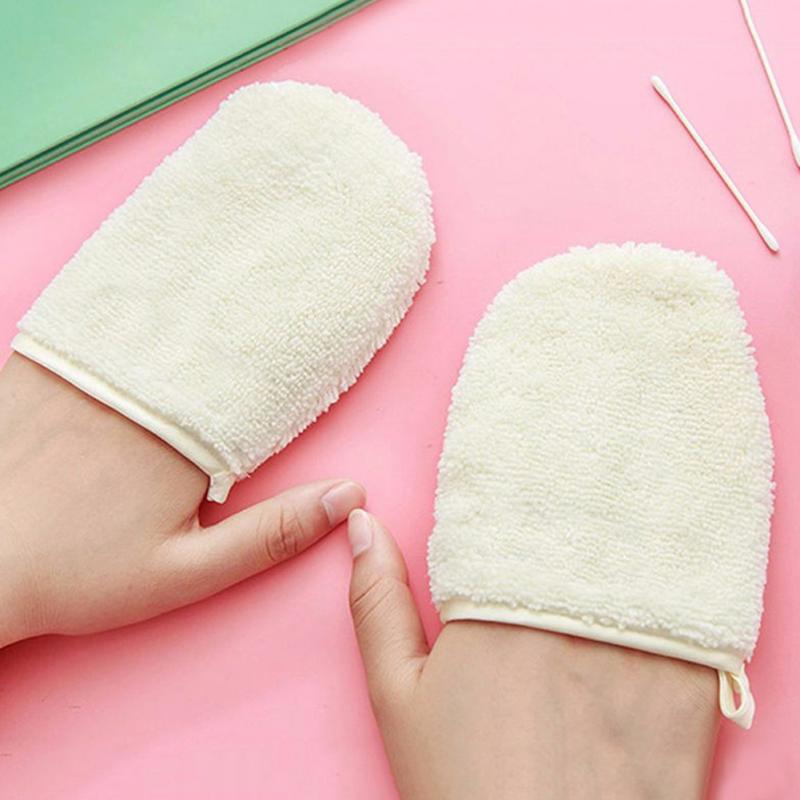 1PC Comfortable Microfiber Facial Cloth Face Towel Water Remover Cleansing Glove Reusable Remover Tool