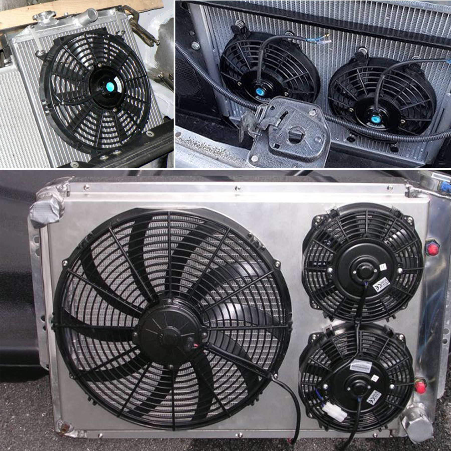 Car 12V Fan 80W Slim Electric Radiator Coolling Fans Push Pull Mount Installation Kit Cooling Systems Universal Automotive Fan