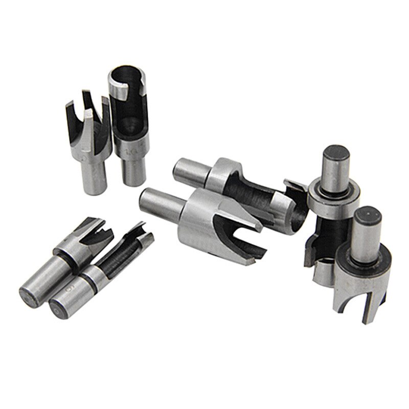 8 Stks/set Van Carbon Staal Kurk Cutter/Houtbewerking Boor/Klauw Soort Ronde Deuvel Boor Carbon Staal Kurk Cutter
