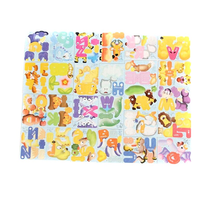 1 Set Children Kids Puzzle 26 Letters Animal 3D Educational Early Learning BM88