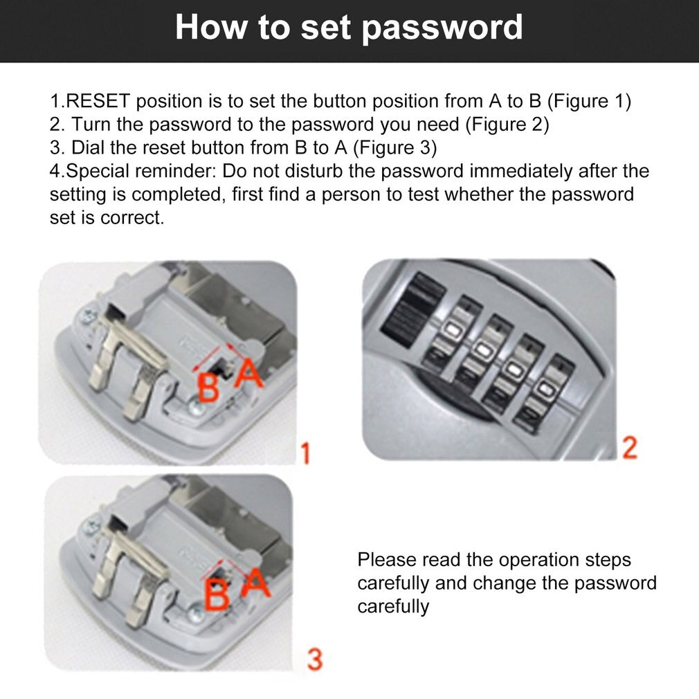 Nøglekort adgangskodeboks, hovednøgleboks, adgangskodelås, dekoreret krypteringsnøgleboks ks008 4- cifret vægmonteret buet / / / hjem