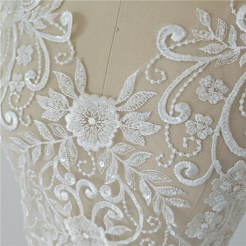 large flower appliuqe embroidery lace appliques Patch bridal dresses ...