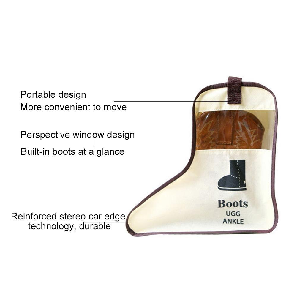 Schoen Pocket 2 Maat Geval Korea Stijl Rits Reizen Boot Cover Boot Opbergtas Pouch Zichtbaar Venster Stofdicht Praktische Draagbare