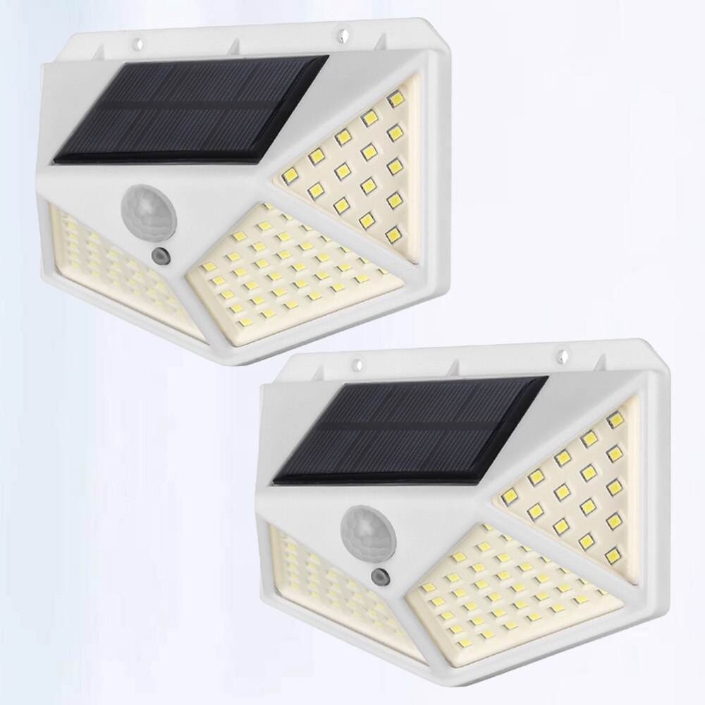 Infrarood Sensor Licht Solar Power Lamp Buiten Yard Verlichting Tool 100-LEDs Waterdicht Licht Voor Dagelijks Gebruik (Wit)