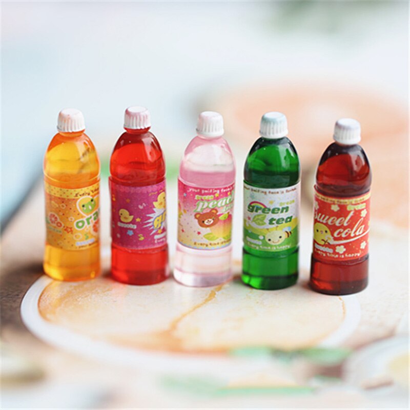 1/6 Scale Dollhouse Miniature Bottle Mini Coke Mineral Water Drink Pretend Play Food for blyth bjd barbies Kitchen Accessories