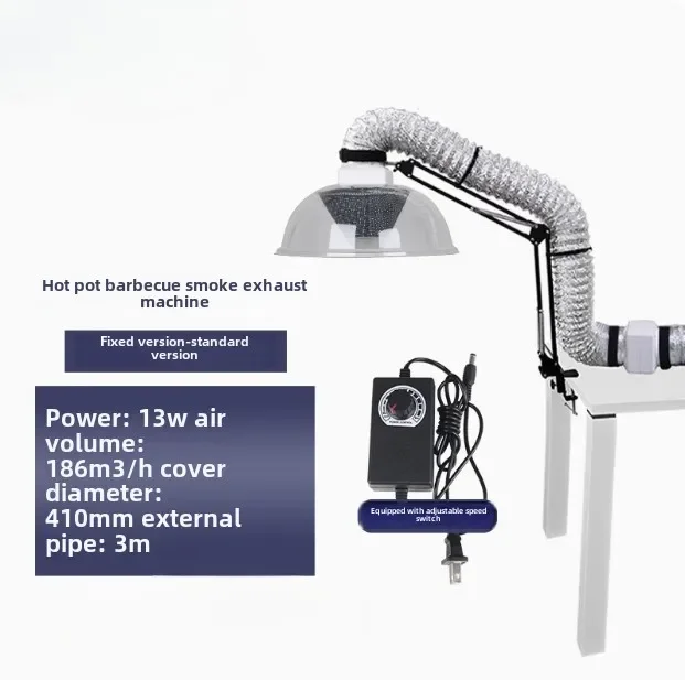 Haushalt Rauch Abluft Maschine Grill Haube Küche Abluft Rauch Maschine Pot Air Cappa Aspiratirce Extractor: Black