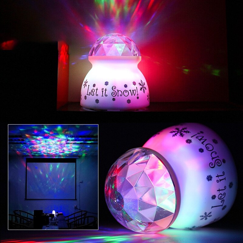 Projection Lamp Colorful Rotating Night Light Spin Starry Sky Children Kids Baby Sleep Romantic LED USB Lamp Projection