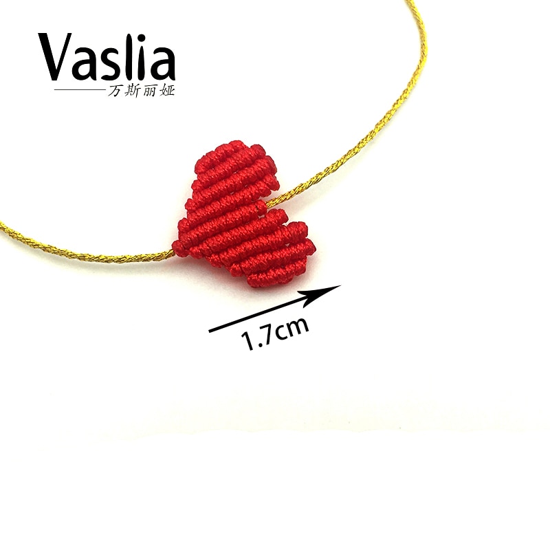 VISALIA-pulsera trenzada con forma de corazón para mujer, de la suerte arcoíris brazalete con, hilo simple de , joyería hecha a mano, el mejor de verano