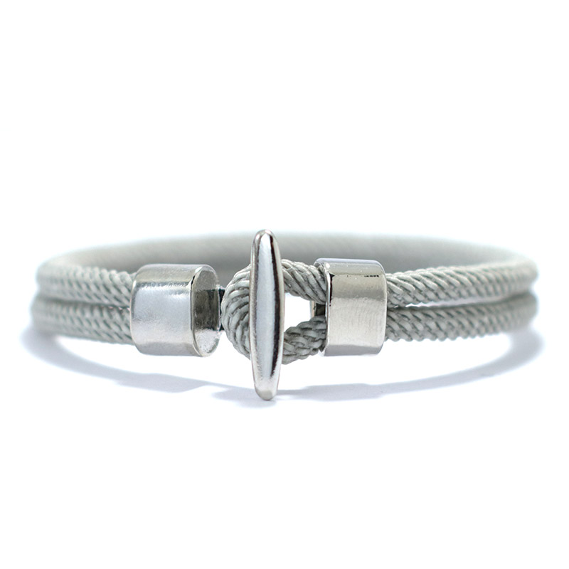 51Luckind Simple Milan Rope Bracelet Handmade Men Women Outdoor Survival Braclet For Camping Armband Thread Jewelry: 17.5cm / Light Yellow Gold Color
