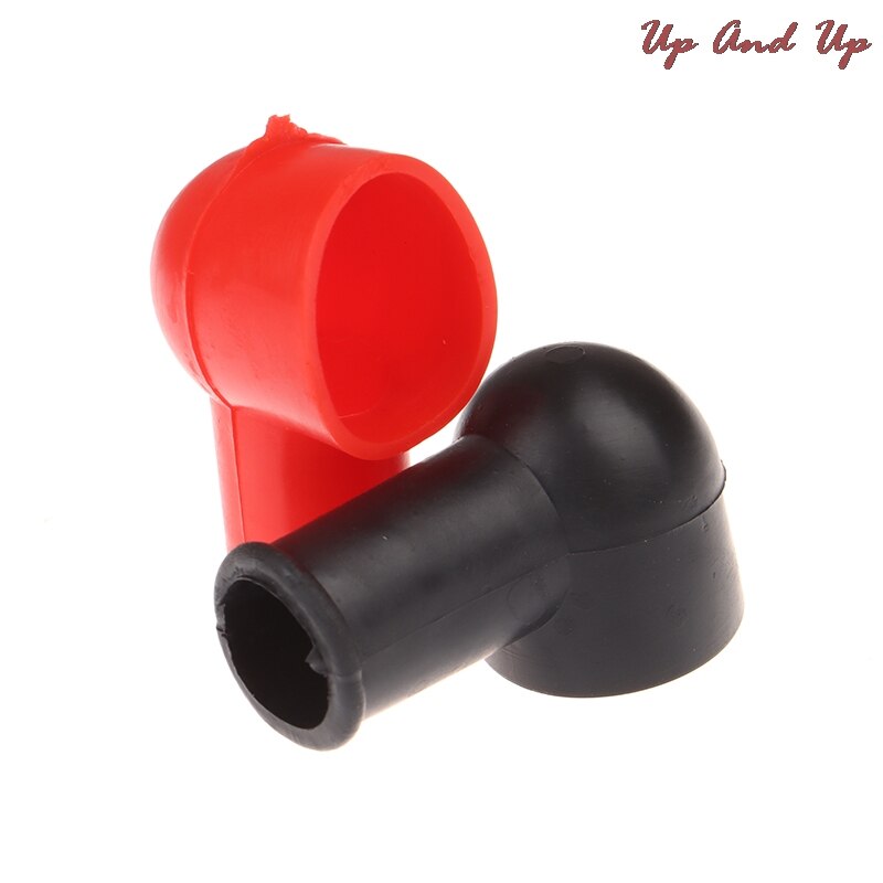 2pcs Rubber Car Motorcycles Battery Negative Positive Terminal Cover Cap Boot Insulating Protector Replacement Batteries Acc