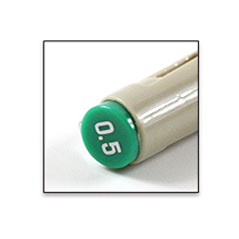 1pcs Colors Micron Line Fineliner Drawing Pen Set 05mm Fine Point Pen Waterproof Technical Pens Markers Sketching Artist Manga: green