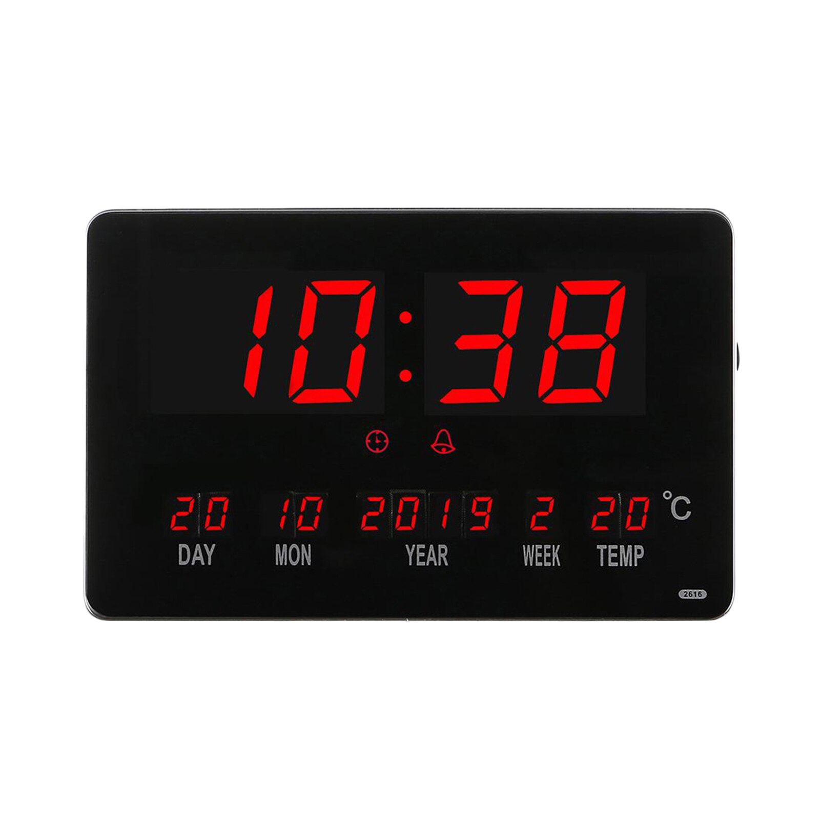 LED Digital Alarm Clock Bedside Clock with Temperature Display Home Office
