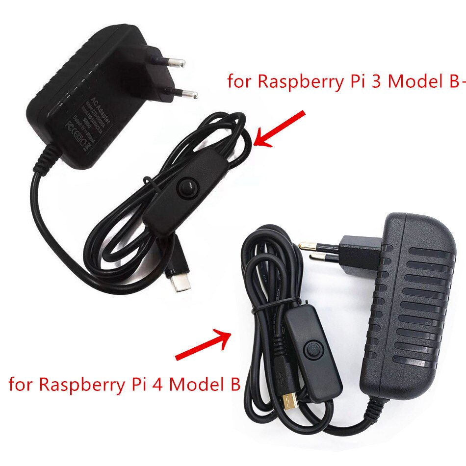 5v 3a raspberry pi 4 fonte de alimentação tipo-c adaptador de alimentação com interruptor de ligar/desligar ue eua reino unido carregador para raspberry pi 4 modelo b pi 3