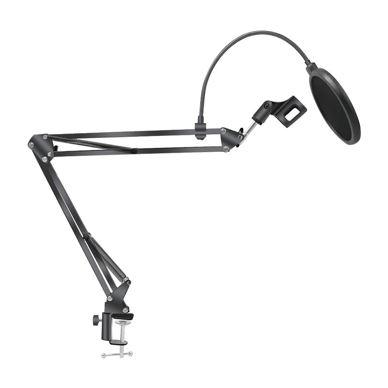 Microphone Scissor Arm Stand Recording Holder Tripod Microphone Stand F2 With A Spider Cantilever Bracket Universal Shock Mount: WK001-3